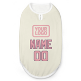 Custom Cream Light Pink Pet Vest