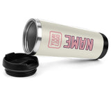 Custom Cream Light Pink Stainless Steel Water Cup