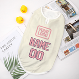 Custom Cream Light Pink Pet Vest