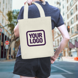 Custom Cream Light Pink Canvas Tote Bag
