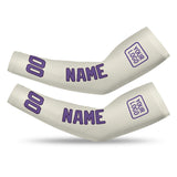 Custom Cream Light Purple Arm Sleeve