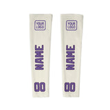 Custom Cream Light Purple Arm Sleeve