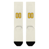 Custom Cream Gold Knee-High Sock