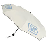 Custom Cream Light Blue Automatic Umbrella