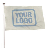 Custom Cream Light Blue Flag