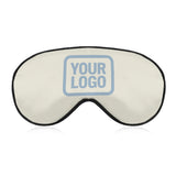 Custom Cream Light Blue Sleep Mask