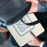 Custom Cream Light Blue Laptop Bag