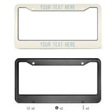 Custom Cream Light Blue License Plate Frame