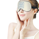 Custom Cream Light Blue Sleep Mask