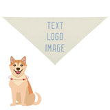 Custom Cream Light Blue Pet Scarf