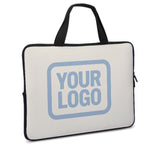 Custom Cream Light Blue Laptop Bag