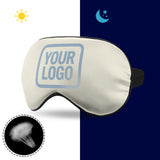 Custom Cream Light Blue Sleep Mask
