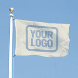 Custom Cream Light Blue Flag