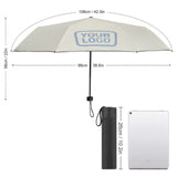 Custom Cream Light Blue Automatic Umbrella