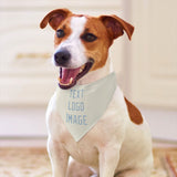 Custom Cream Light Blue Pet Scarf
