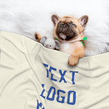 Custom Cream Sky Blue Pet Blanket