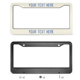 Custom Cream Sky Blue License Plate Frame