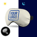 Custom Cream Sky Blue Sleep Mask