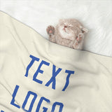 Custom Cream Sky Blue Pet Blanket