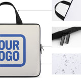Custom Cream Sky Blue Laptop Bag