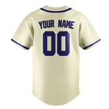 Custom Cream & Sky Blue Colors Design Sports Baseball Jersey