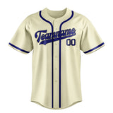 Custom Cream & Sky Blue Colors Design Sports Baseball Jersey