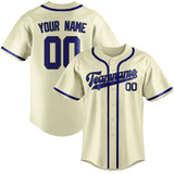 Custom Cream & Sky Blue Colors Design Sports Baseball Jersey