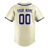 Custom Cream & Sky Blue Colors Design Sports Baseball Jersey