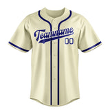 Custom Cream & Sky Blue Colors Design Sports Baseball Jersey