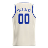 Custom Cream & Sky Blue Colors Design Sports Basketball Jersey