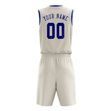 Custom Cream Sky Blue Basketball Set
