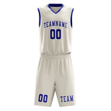 Custom Cream Sky Blue Basketball Set