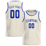 Custom Cream & Sky Blue Colors Design Sports Basketball Jersey