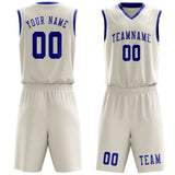 Custom Cream Sky Blue Basketball Set