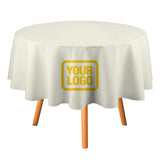 Custom Cream Gold Round Table Cloth