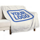Custom Cream Sky Blue Blanket
