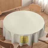 Custom Cream Gold Round Table Cloth