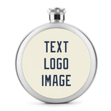 Custom Cream Blue Hip Flask