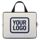 Custom Cream Blue Laptop Bag