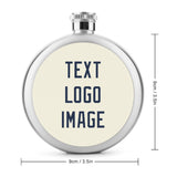 Custom Cream Blue Hip Flask