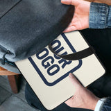 Custom Cream Blue Laptop Bag