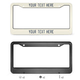 Custom Cream Blue License Plate Frame