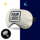 Custom Cream Blue Sleep Mask