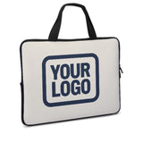 Custom Cream Blue Laptop Bag