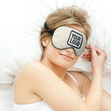 Custom Cream Blue Sleep Mask
