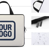 Custom Cream Blue Laptop Bag