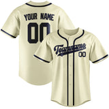 Custom Cream & Blue Colors Design Sports Baseball Jersey