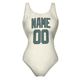 Custom Cream Blue Green Swimsuit