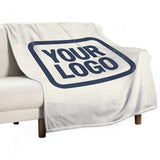 Custom Cream Blue Blanket