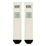 Custom Cream Blue Green Knee-High Sock